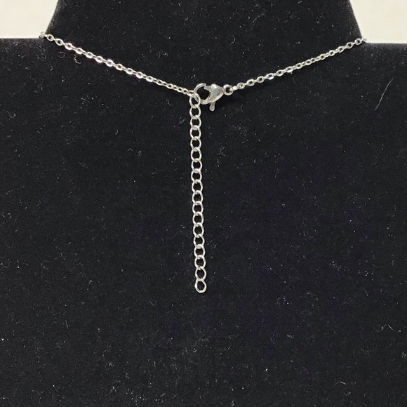 Stainless Steel Bubble Cross Necklace - Picture 4 of 5